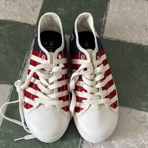 MAGA Patriotic Striped Sneakers